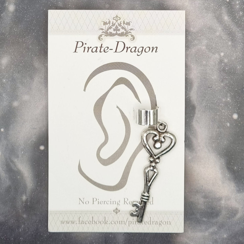 Non-Pierced Earcuff - Silver Key (EC2905)