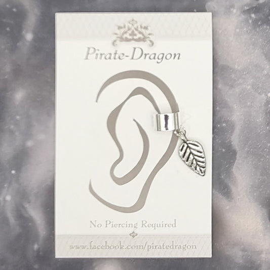 Non-Pierced Earcuff - Silver Leaf (EC2939)