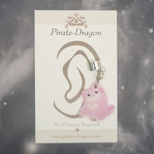 Pink Cat Non-Pierced Ear Cuff (EC3076)