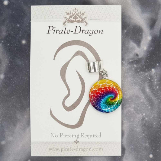 Non-Pierced Earcuff - Rainbow Swirl (EC4188)