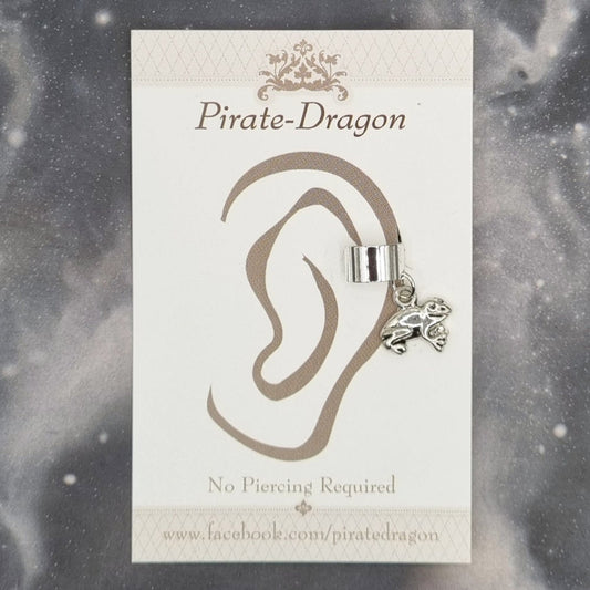 Silver Frog Non-Pierced Ear Cuff (EC4253)