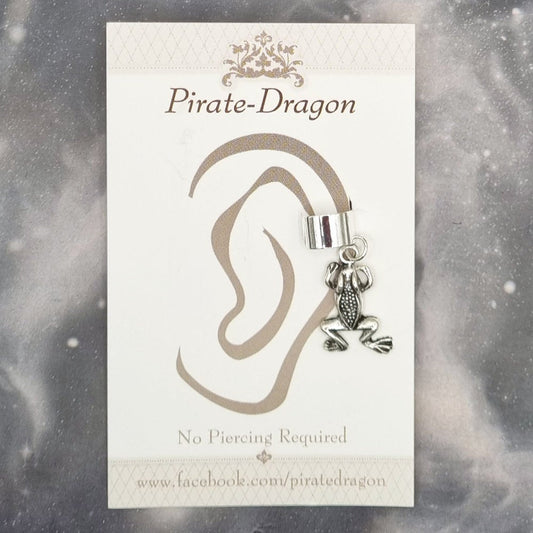 Silver Frog Non-Pierced Ear Cuff (EC4262)