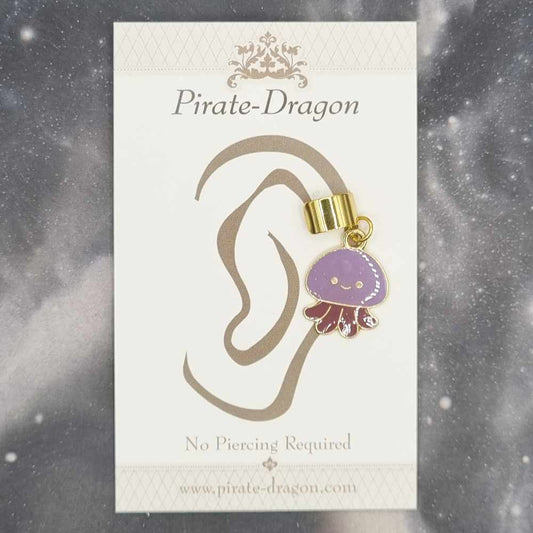 Purple Jellyfish - Non-Pierced Earcuff (EC4402)