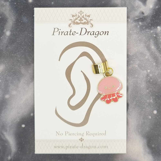 Pink Jellyfish - Non-Pierced Earcuff (EC4403)