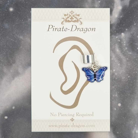 Blue Butterfly - Non-Pierced Earcuff (EC4416)