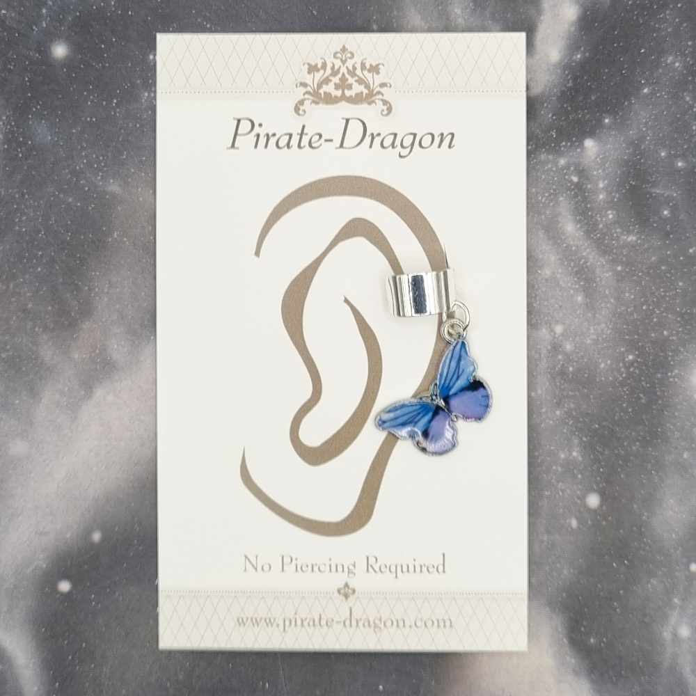 Blue Butterfly - Non-Pierced Earcuff (EC4420)