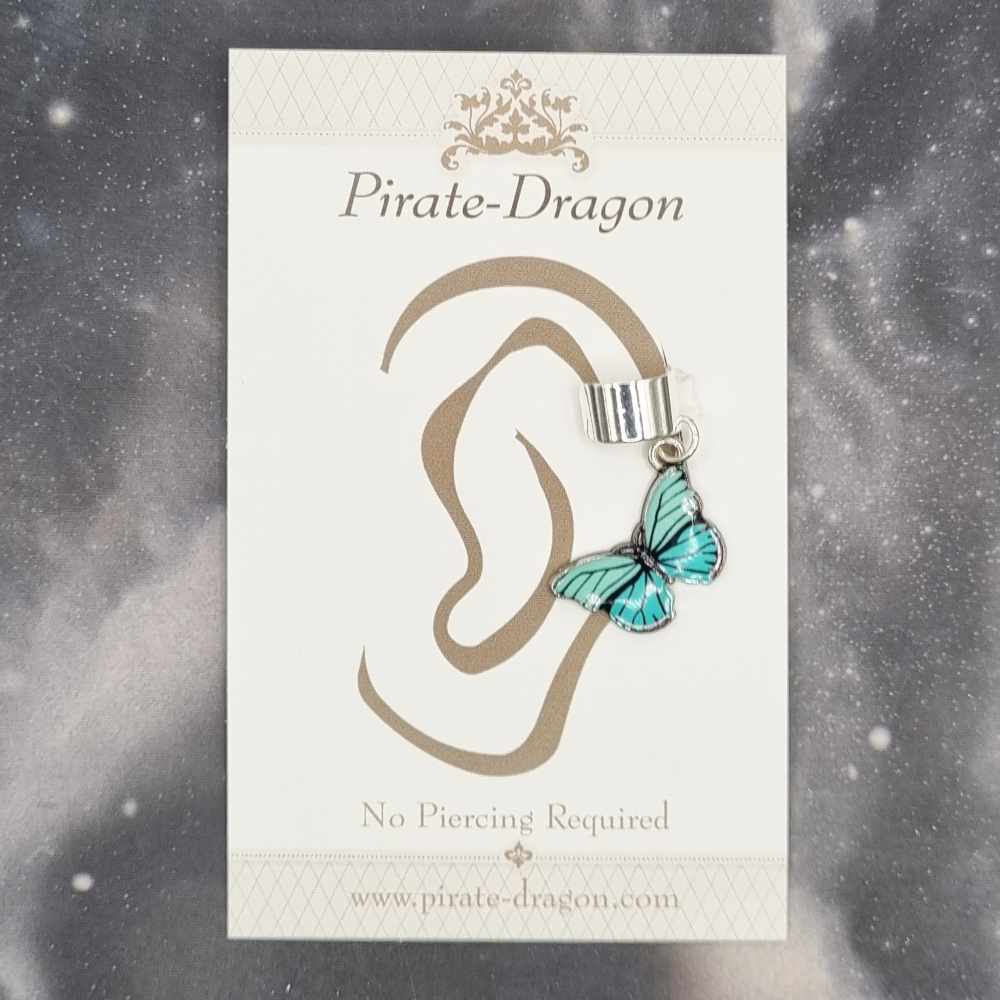 Blue Butterfly - Non-Pierced Earcuff (EC4422)