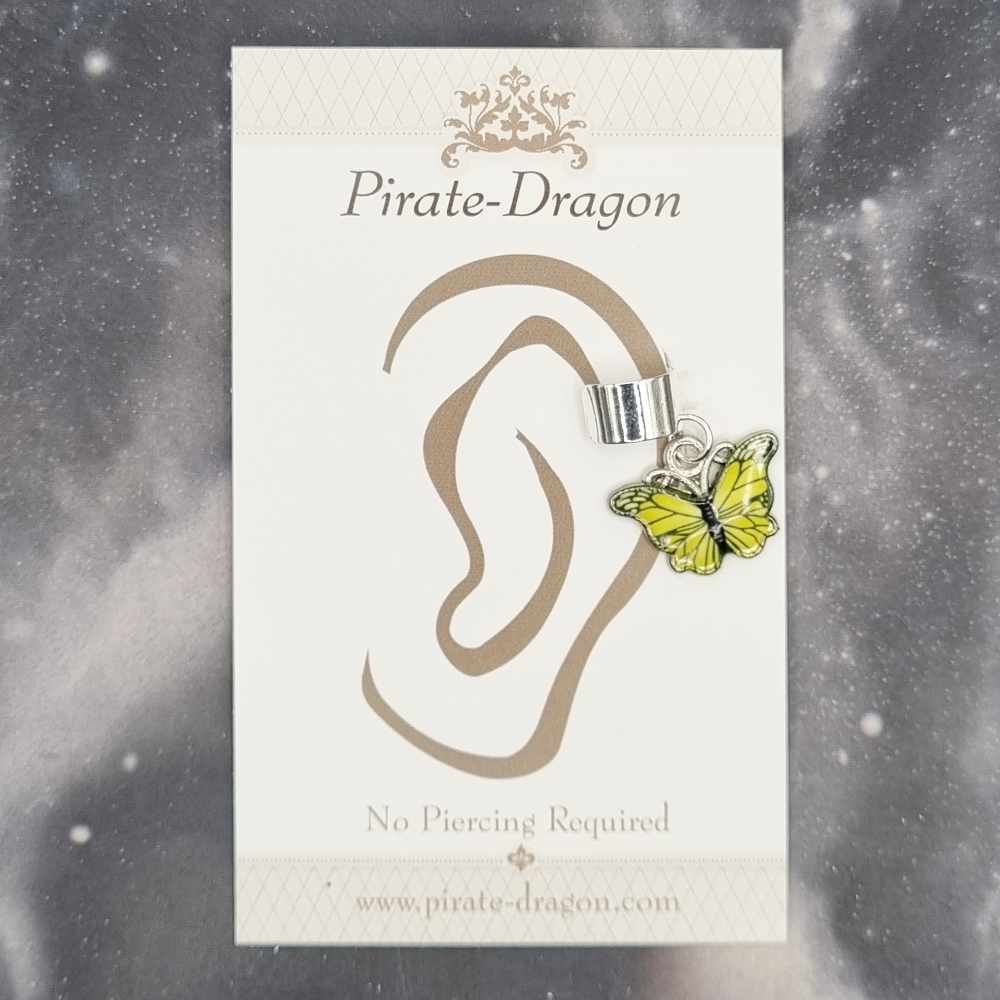 Yellow Butterfly - Non-Pierced Earcuff (EC4425)