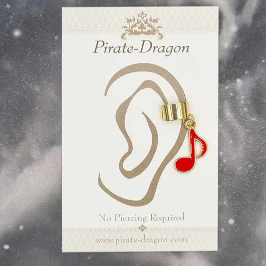 Red Note - Non-Pierced Earcuff (EC4448)