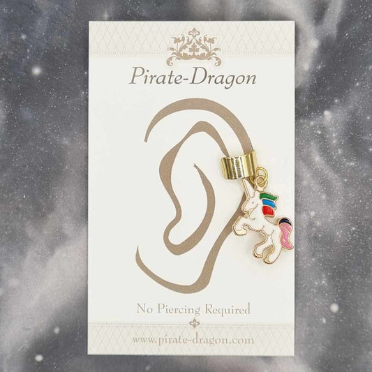 Multicolour Unicorn - Non-Pierced Earcuff (EC4457)