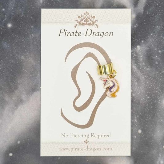 Sm Pastel Unicorn Head - Non-Pierced Earcuff (EC4461)