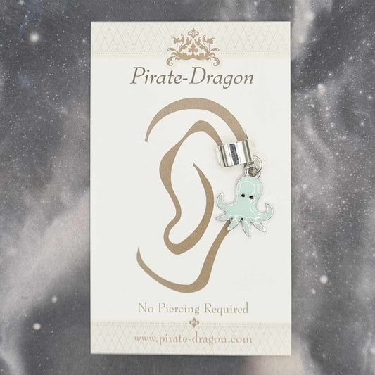 Blue Octopus - Non-Pierced Earcuff (EC4468)