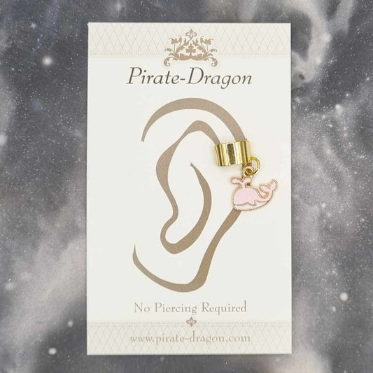 Pink Whale - Non-Pierced Earcuff (EC4474)