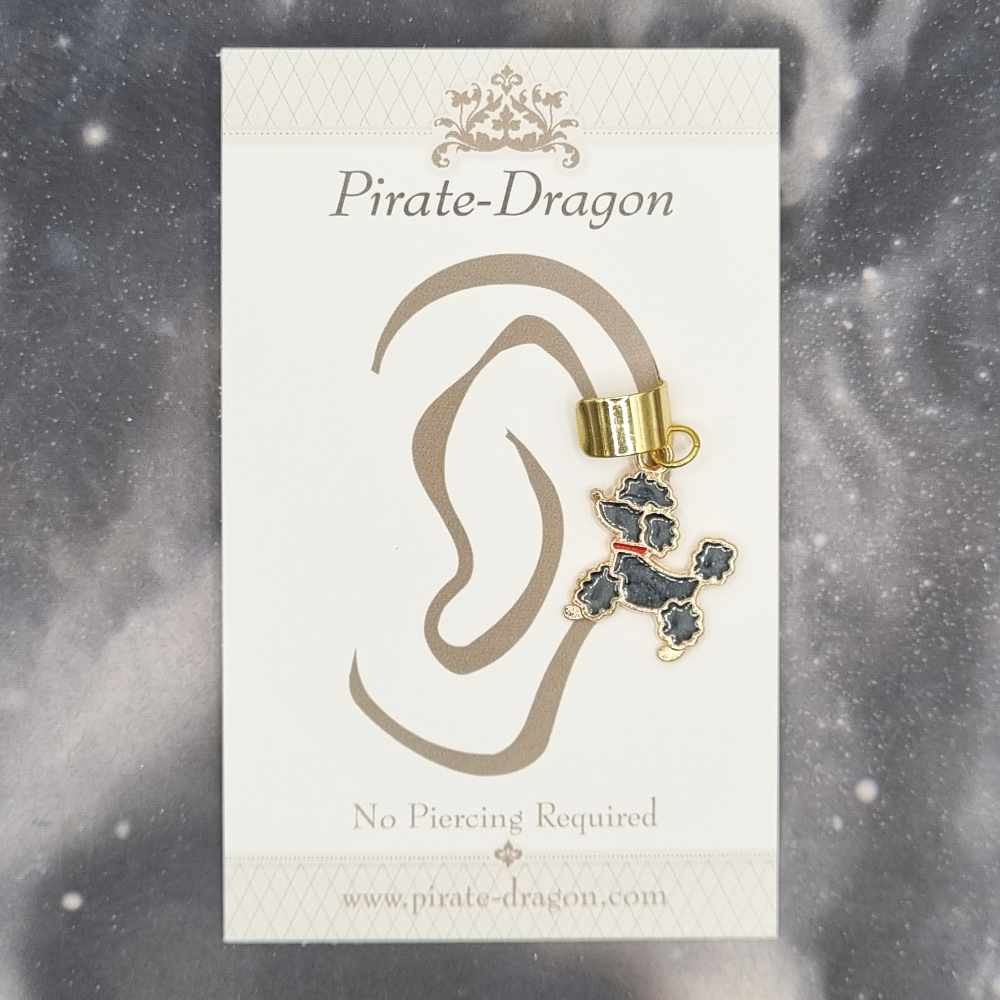 Black Poodle - Non-Pierced Earcuff (EC4488)