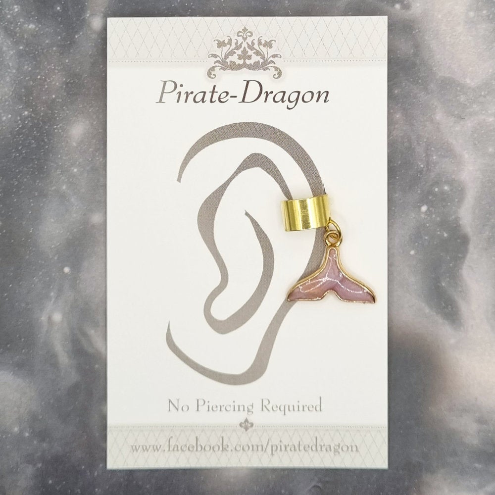 Purple Mermaid Tail Non-Pierced Ear Cuff (EC9496)