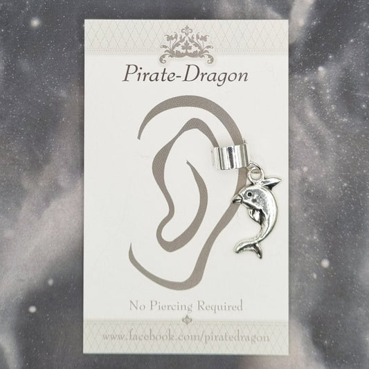 Silver Dolphin Non-Pierced Ear Cuff(EC9644)