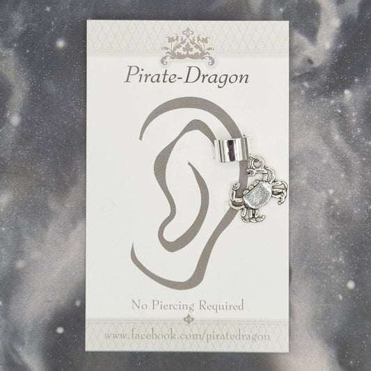 Silver Crab Non-Pierced Ear Cuff (EC9645)