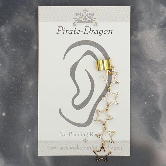 Gold Stars Drop Non-Pierced Ear Cuff (EC9673)