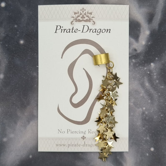 Gold Stars Drop Non-Pierced Ear Cuff (EC9700)